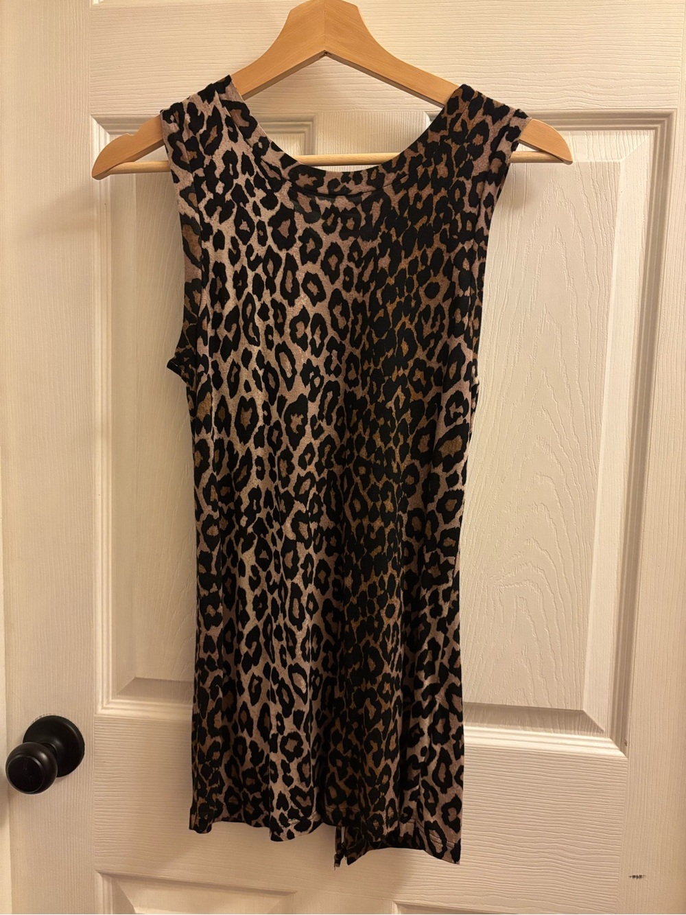 RACHEL Rachel Roy Leopard-Print Top - Black & Tan